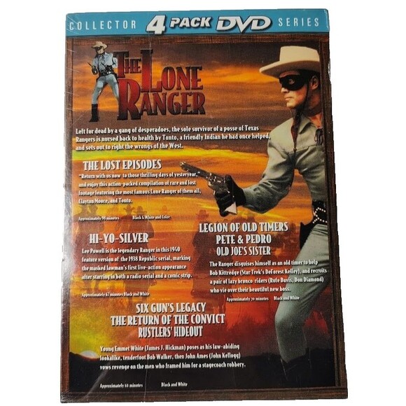 The Lone Ranger DVD Set  2001 Hi Yo Silver 4 Disc Tonto Western Cowboy Trigger - Picture 2 of 3